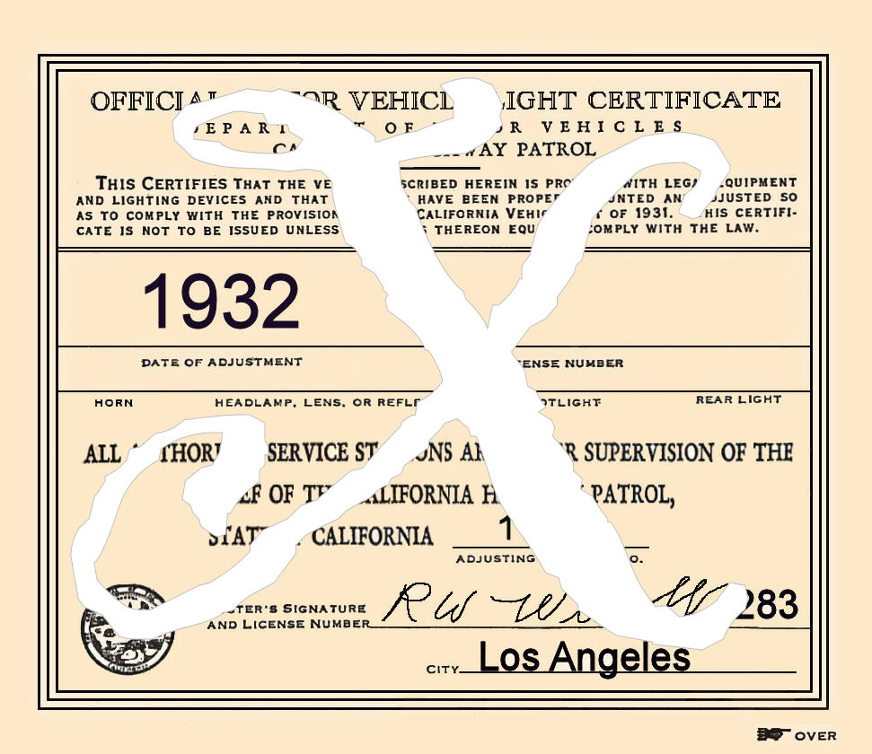 (image for) 1932 California Inspection Sticker